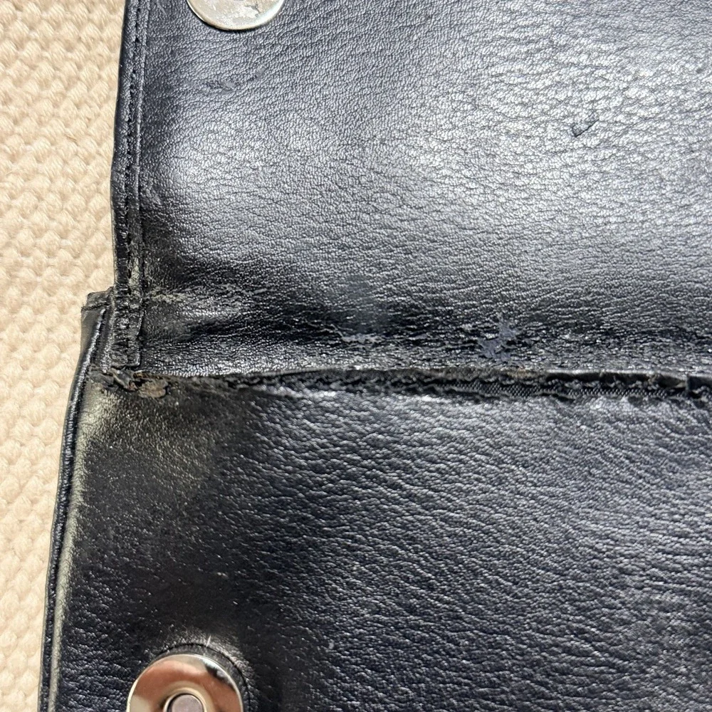 Harley Davidson, Genuine Leather Belt Clip Hip Bag, Black